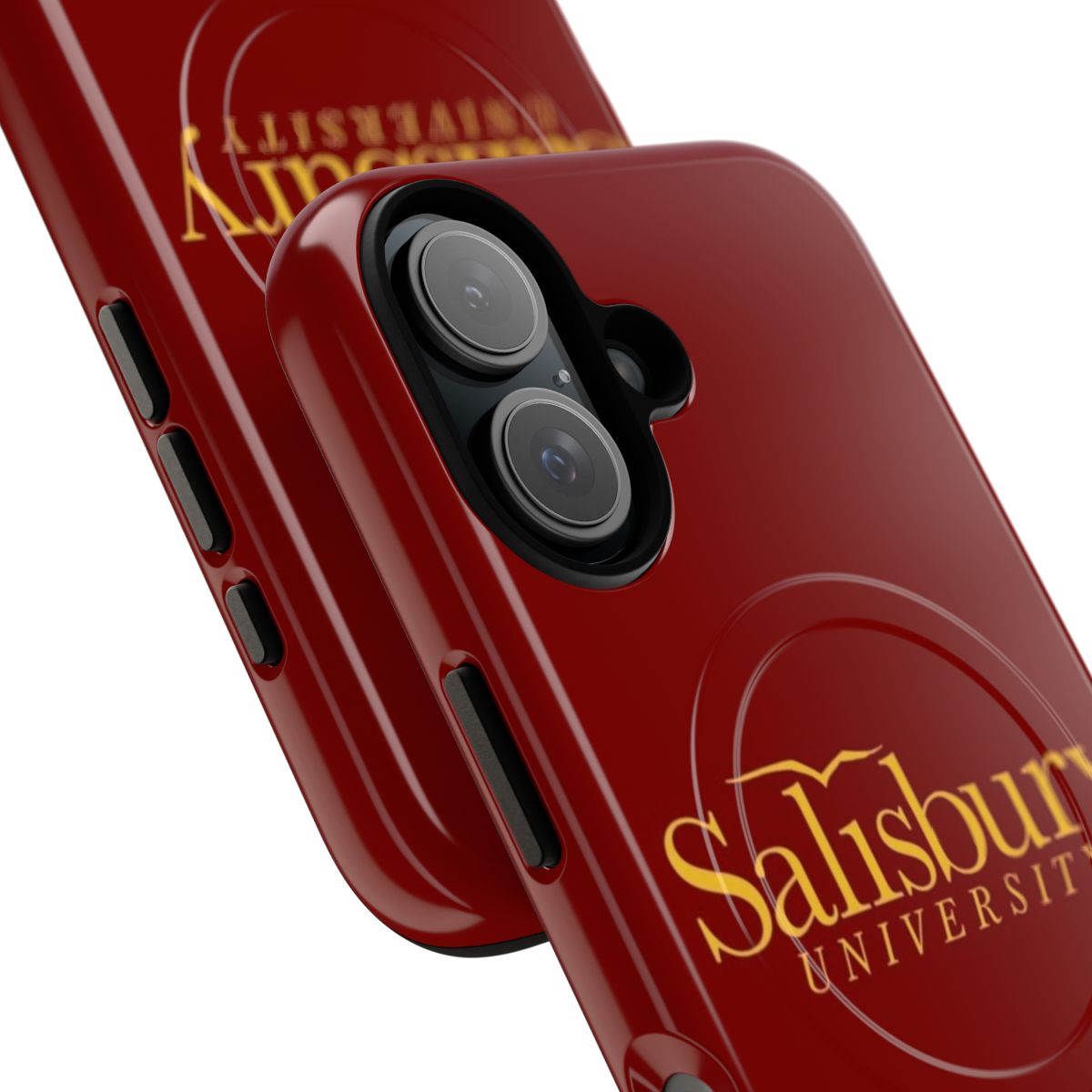 Salisbury University ice hockey-themed phone case with a tough, magnetic design - Detail