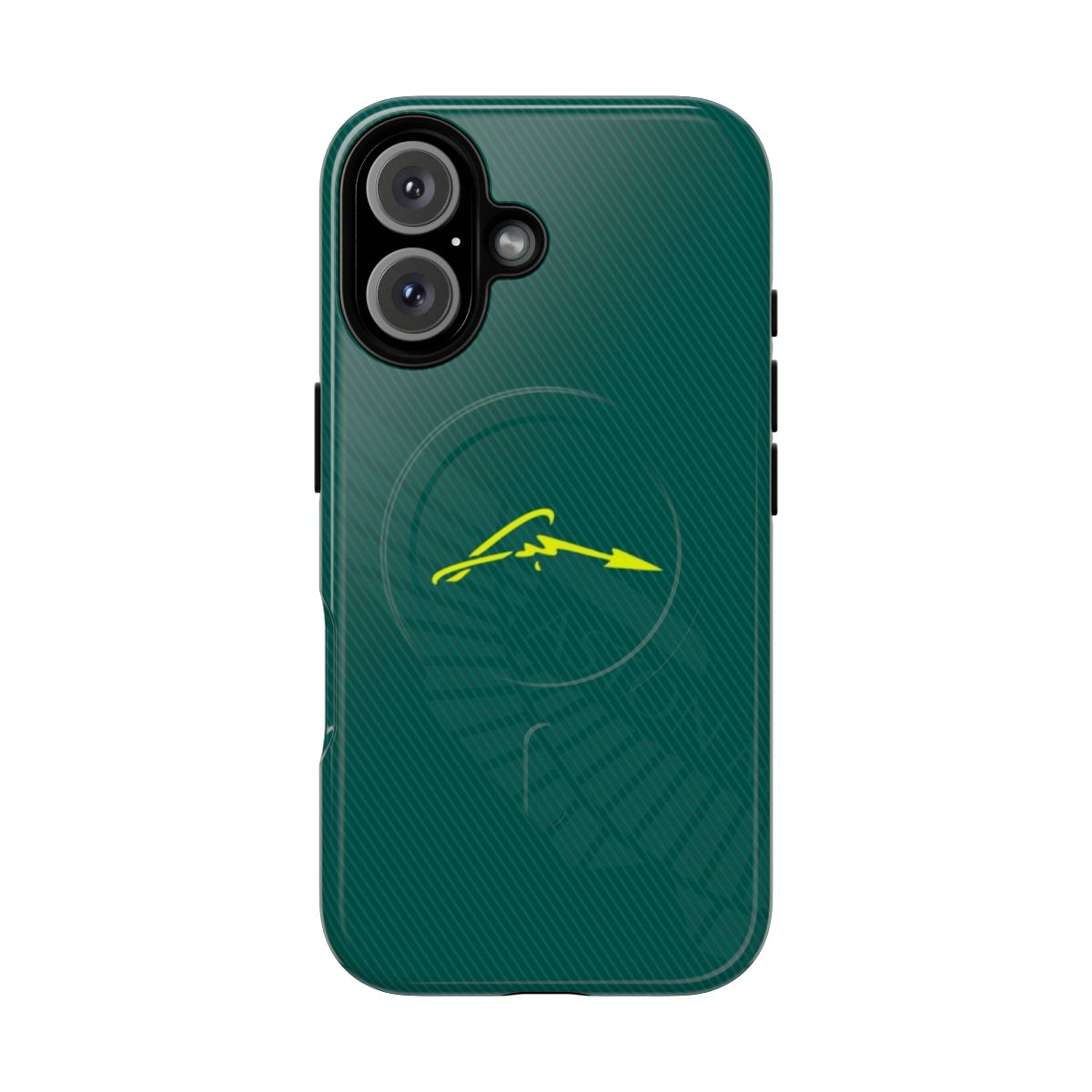 Elegant Formula 1 inspired phone case featuring Fernando Alonso's motorsport design