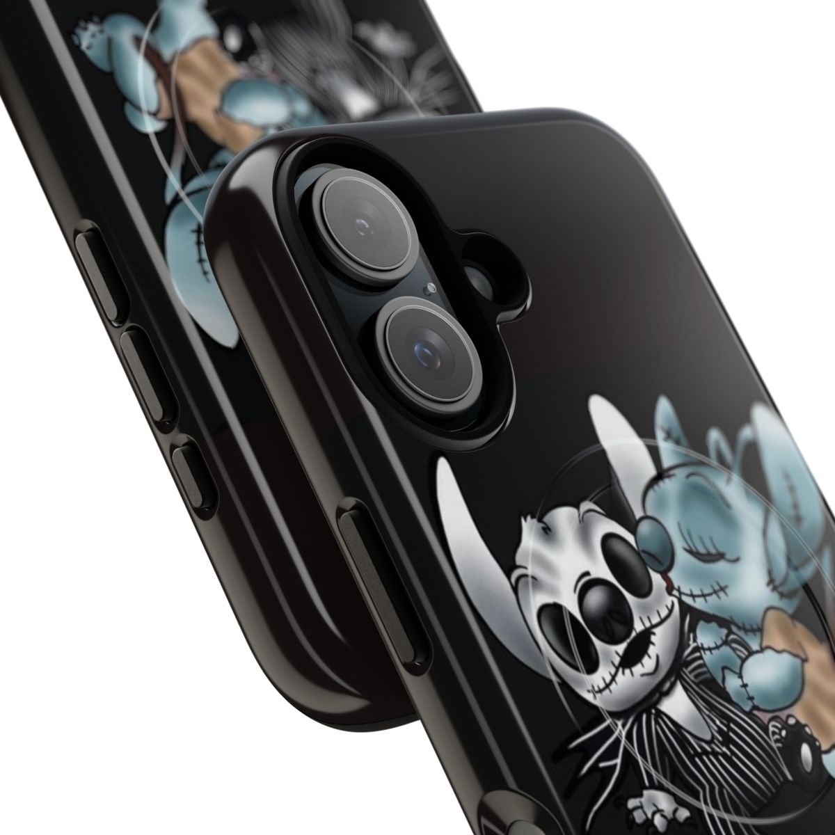 Cartoon Stitch and Angel Magnetic Protective Phone Case - Detail