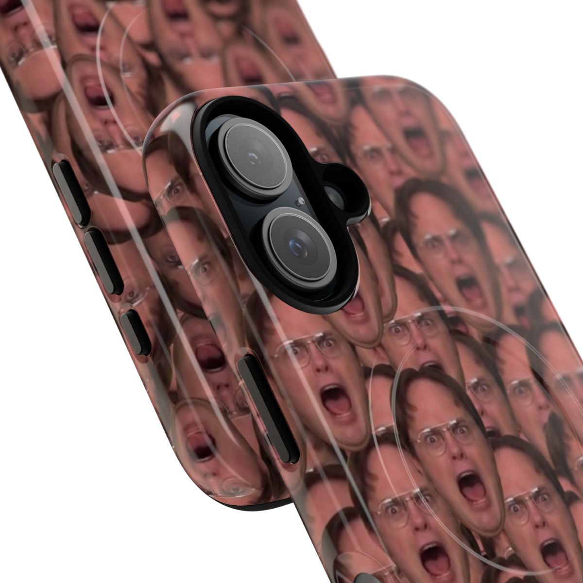 Magnetic tough phone case featuring Dwight Schrute, character from the popular TV series The Office. - Detail