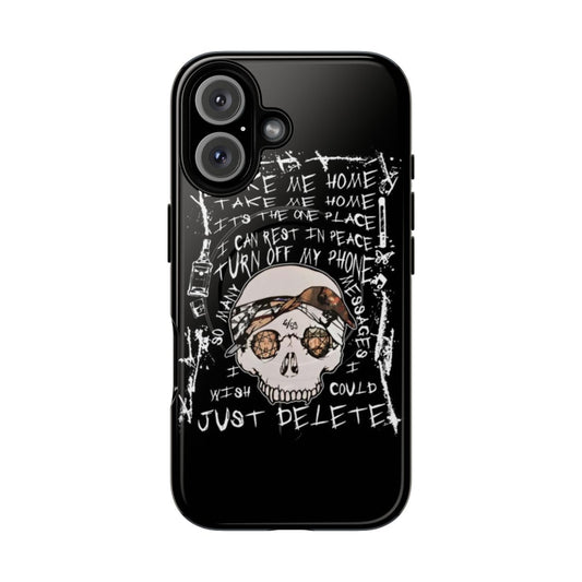 Dark, moody phone case with a suicide boys-inspired design