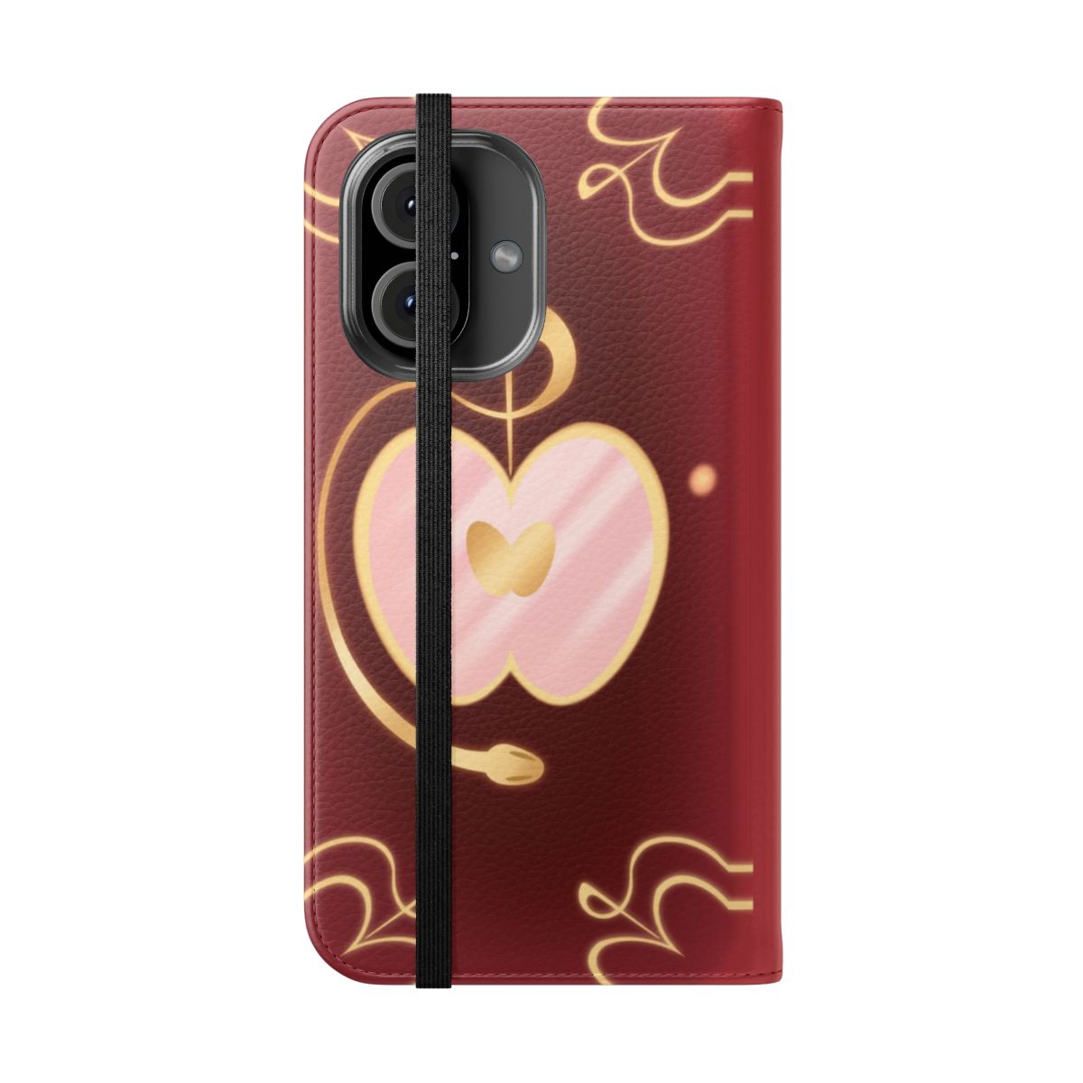 Anime-style Hazbin Hotel flip cover phone case featuring the character Charlie Morningstar - Folded Front