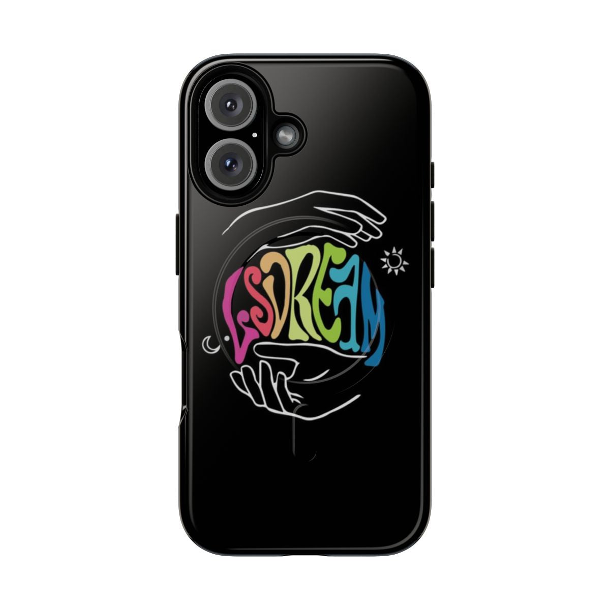 Magnetic phone case featuring LSDREAM and EDM-inspired design