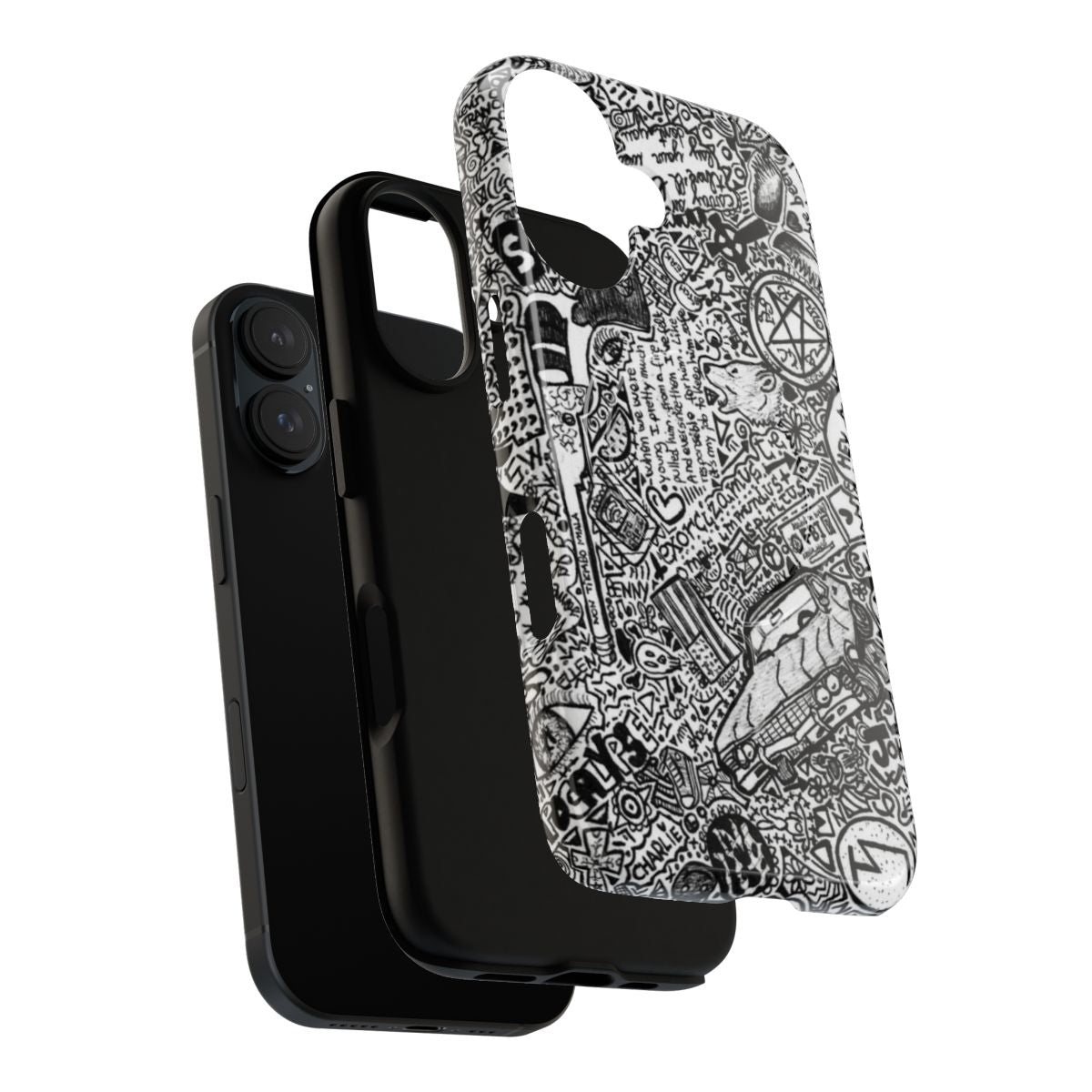 Magnetic tough phone case with Supernatural TV show design - Layers