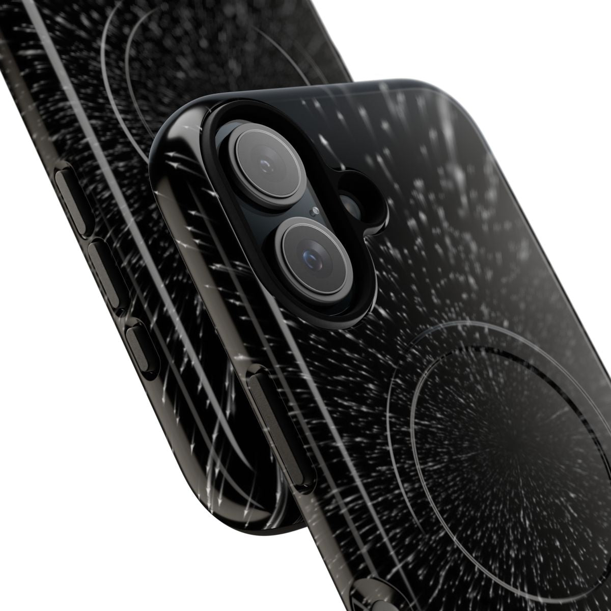 Durable space-themed magnetic phone case with futuristic design - Detail