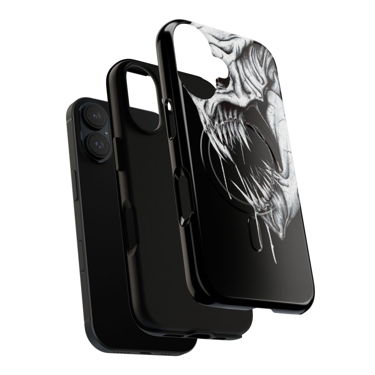 Grim Reaper-themed magnetic tough phone case - Layers