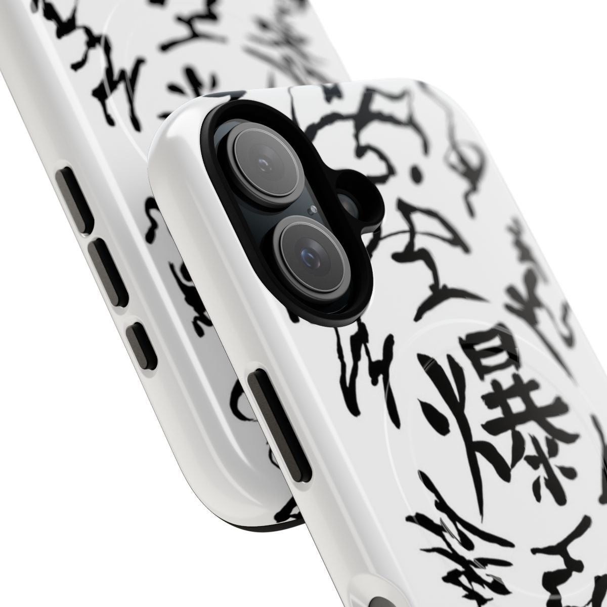 Anime-inspired phone case with paper bomb/explosive tag ninja design - Detail