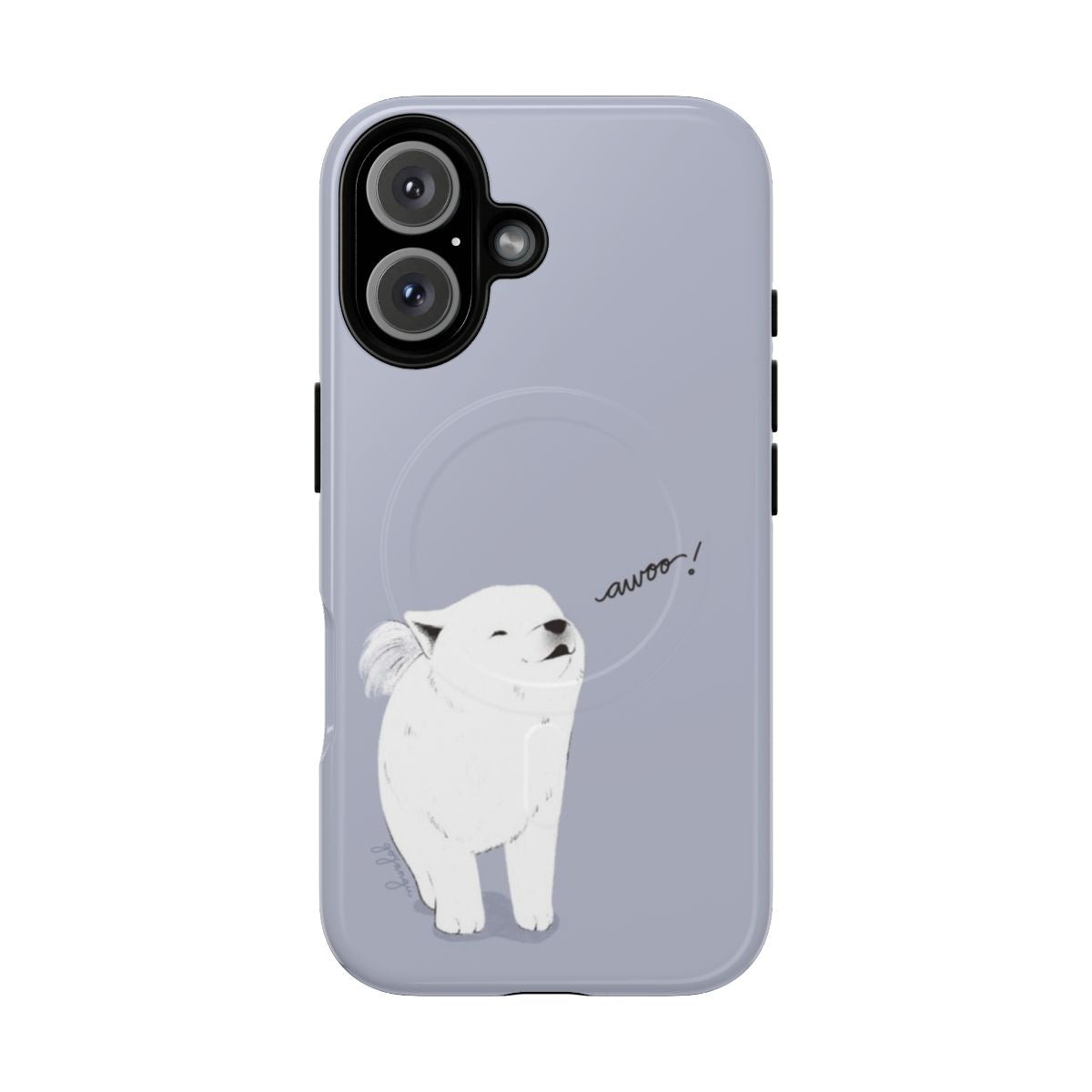 Smol Awoo Magnetic Tough Phone Case for Samoyed Dog Owners