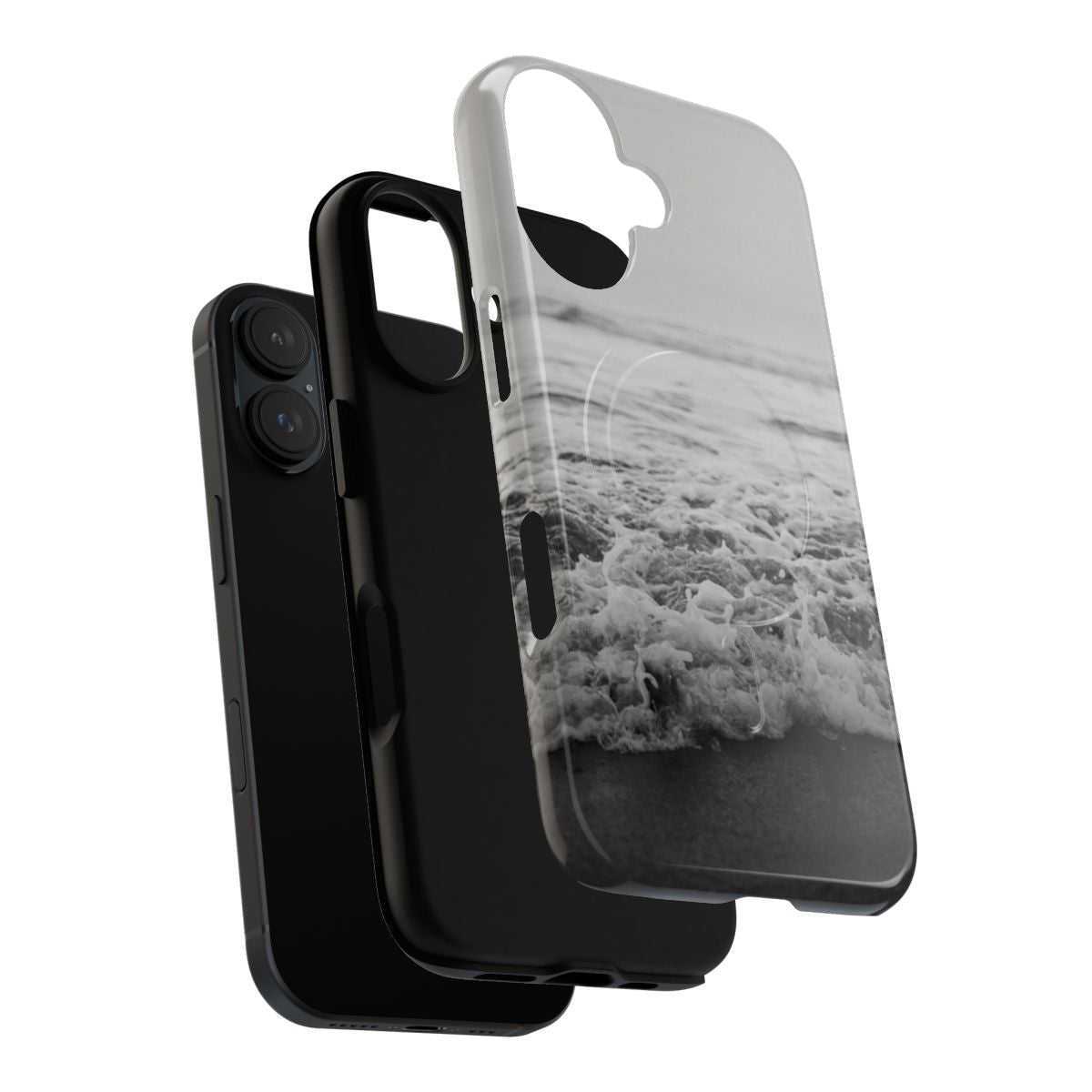 A phone case with a stylish ocean-themed design - Layers