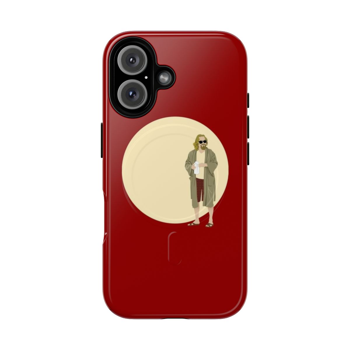 Magnetic tough phone case featuring a circle design inspired by The Big Lebowski