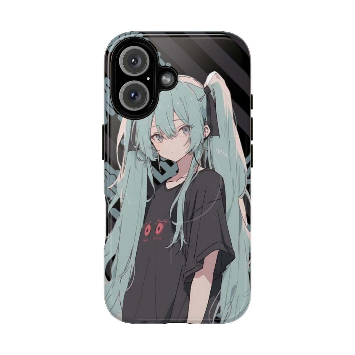 Hatsune Miku inspired phone case with a tough, magnetic design