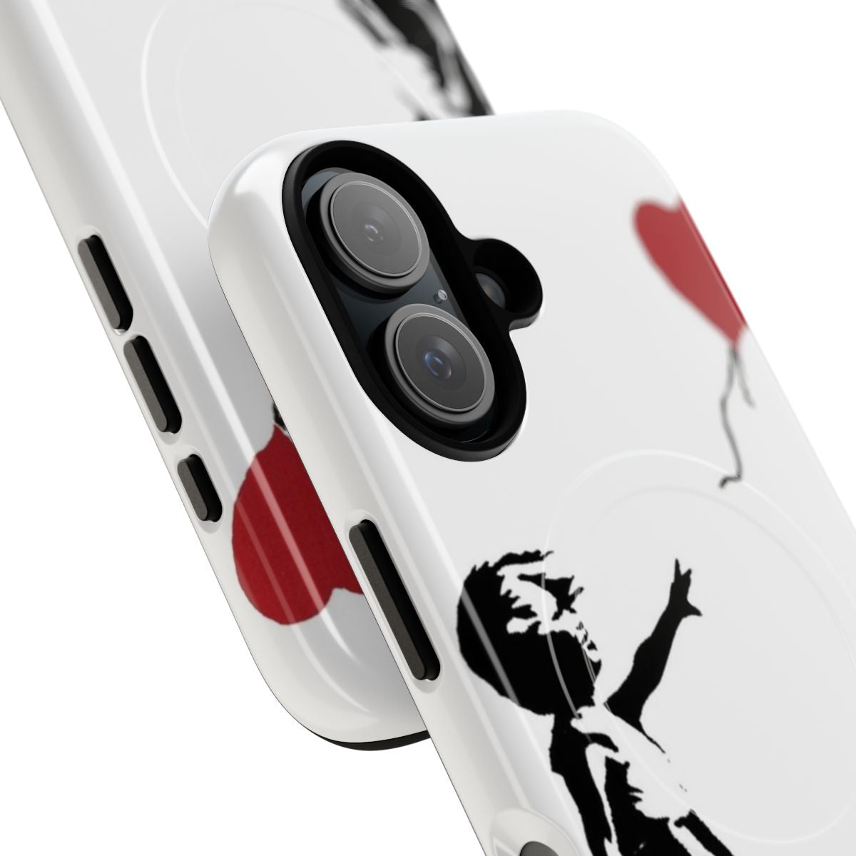 Banksy-inspired Girl with Balloon magnetic tough phone case - Detail