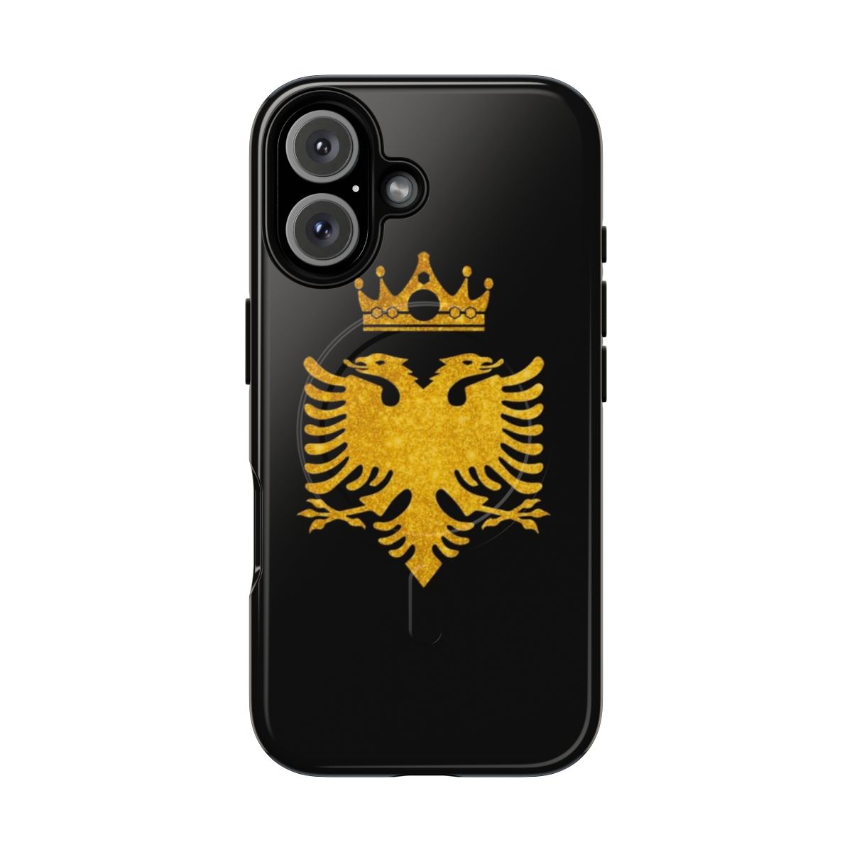 Durable magnetic phone case featuring the Albanian flag