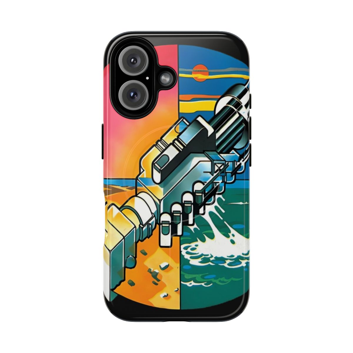 Magnetic tough phone case with Pink Floyd and Travis Scott artwork