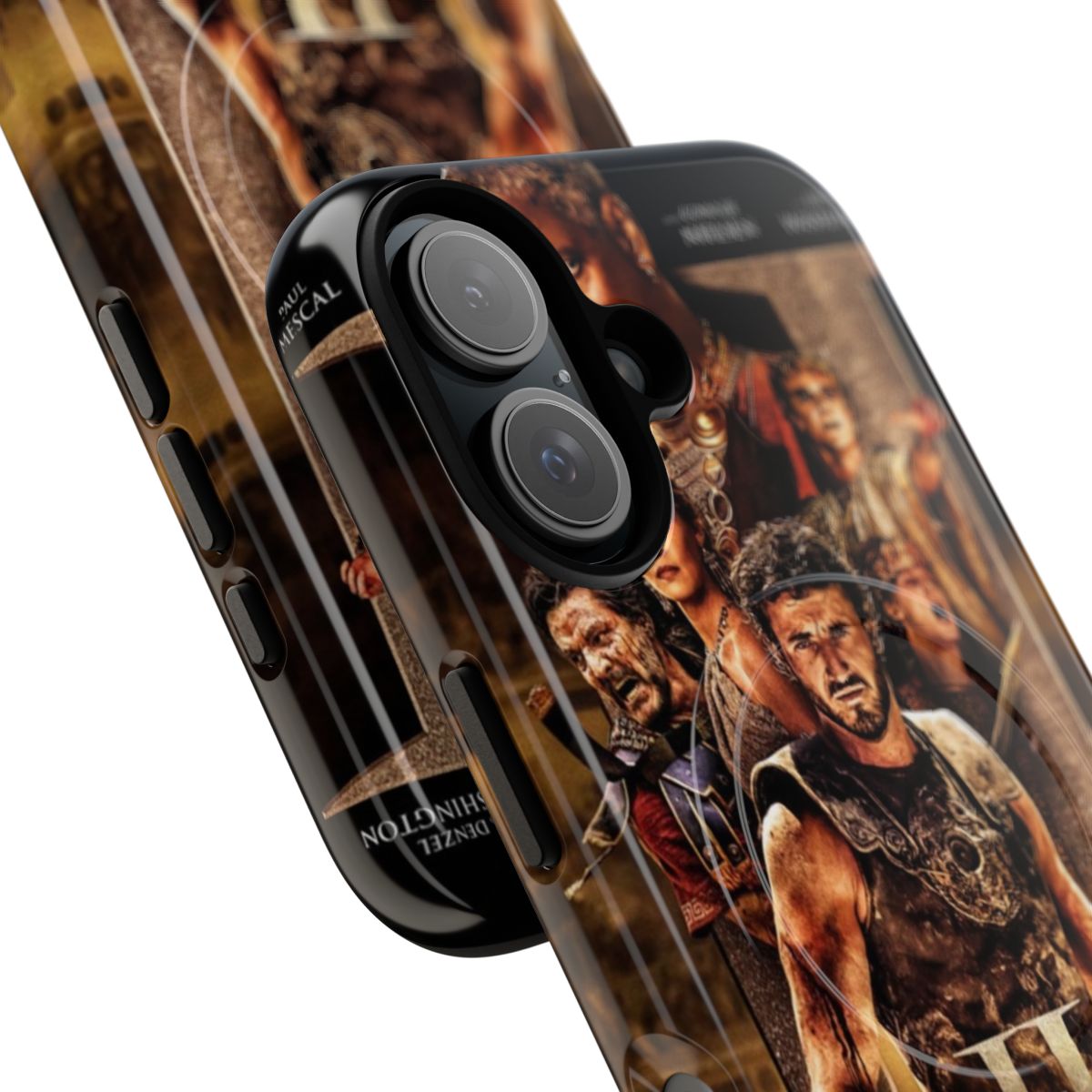 Sleek and durable phone case featuring a bold Gladiator movie-inspired graphic design. - Detail