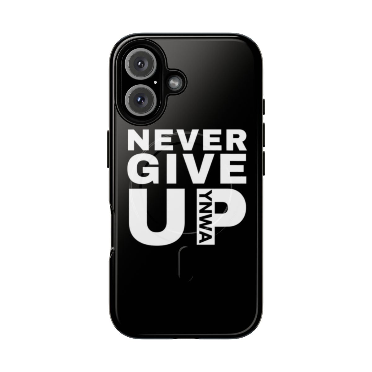 Tough magnetic phone case featuring the Liverpool FC logo and "Never Give Up" text