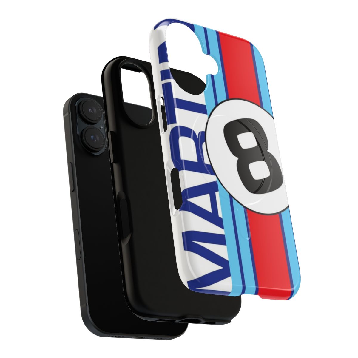 Vintage-style magnetic phone case with racing-inspired design - Layers