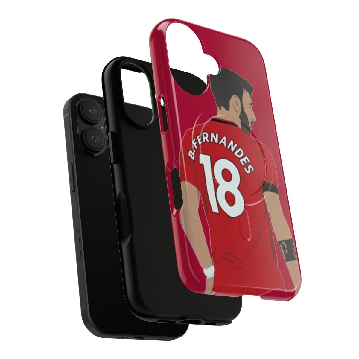 Magnetic tough phone case featuring Bruno Fernandes and Manchester United FC logo - Layers