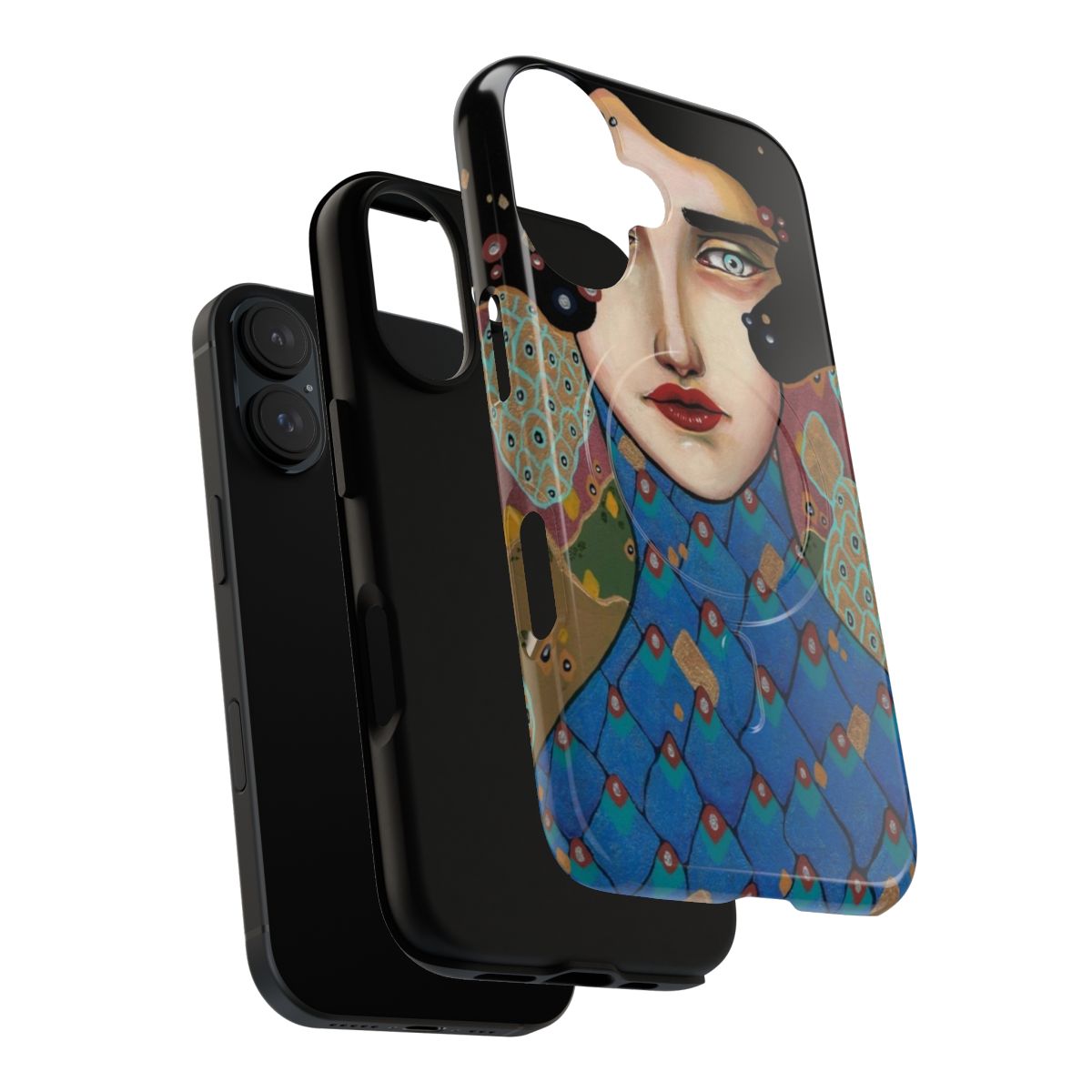 Judith Magnetic Phone Case with Colorful Portrait Artwork - Layers