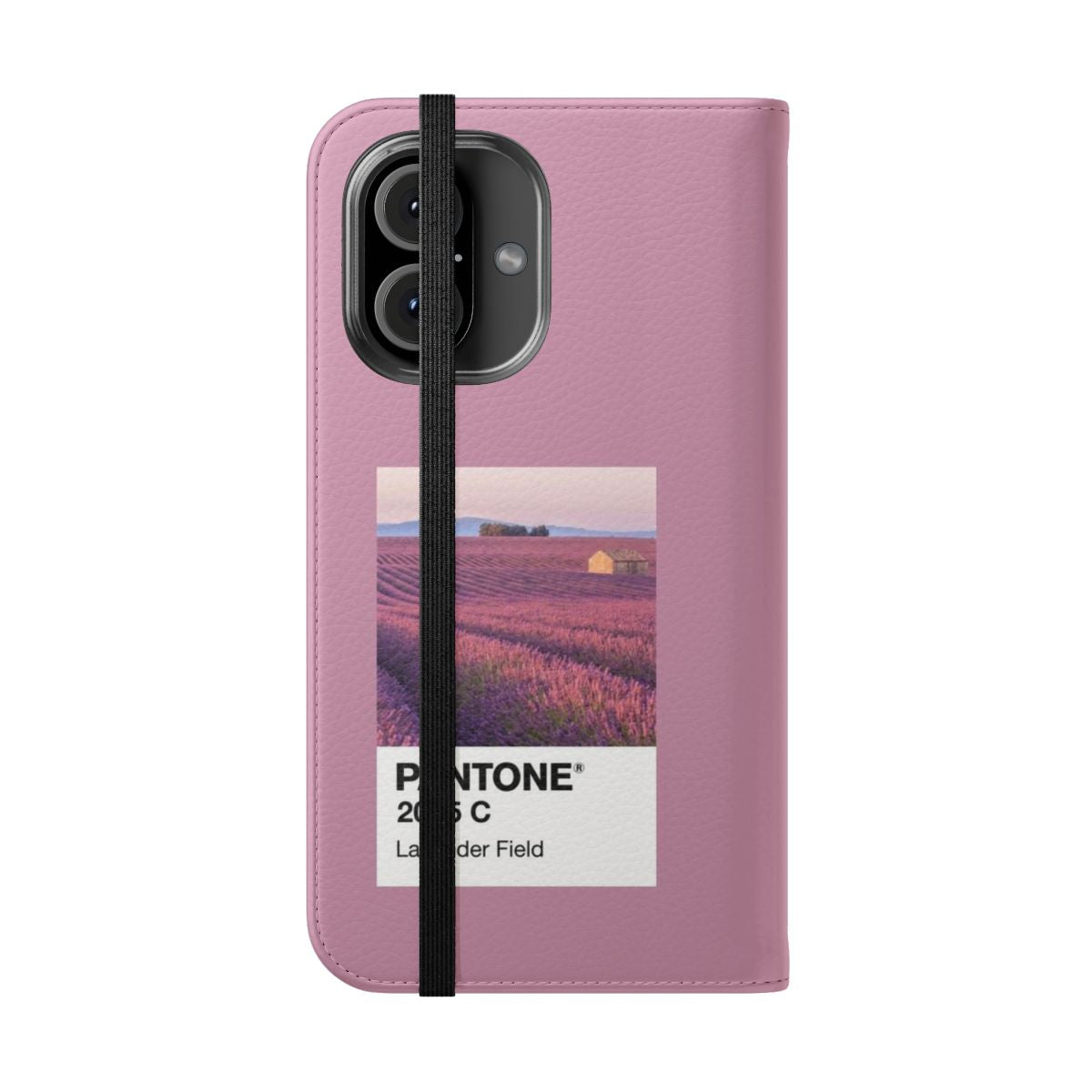 Lavender field floral pattern on a phone case - Folded Front