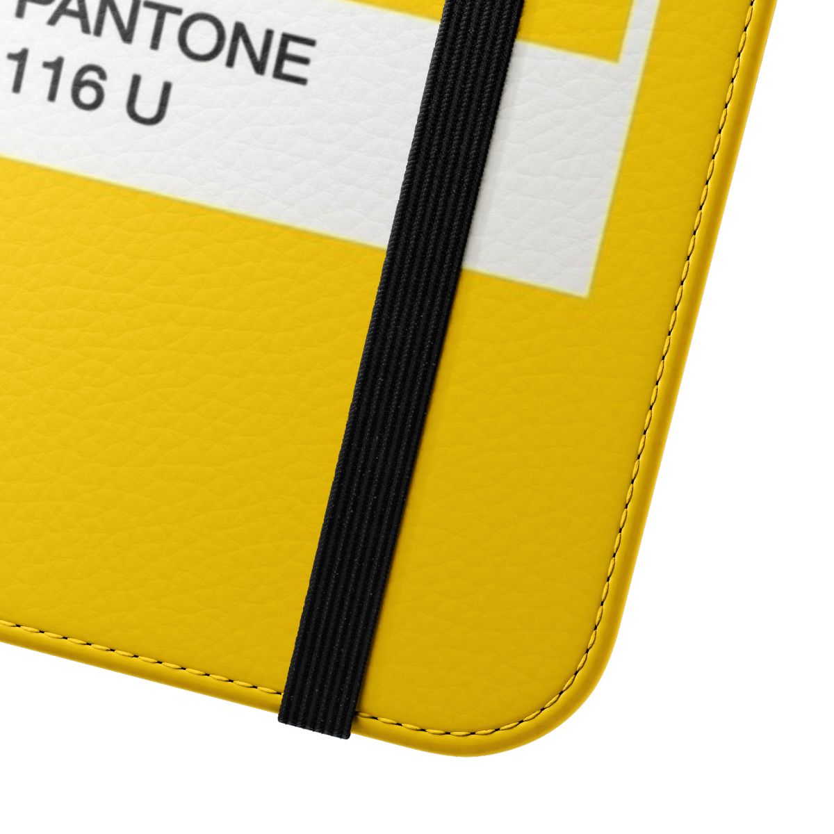 Vibrant yellow phone case with Pantone inspired color and minion style - Close Up