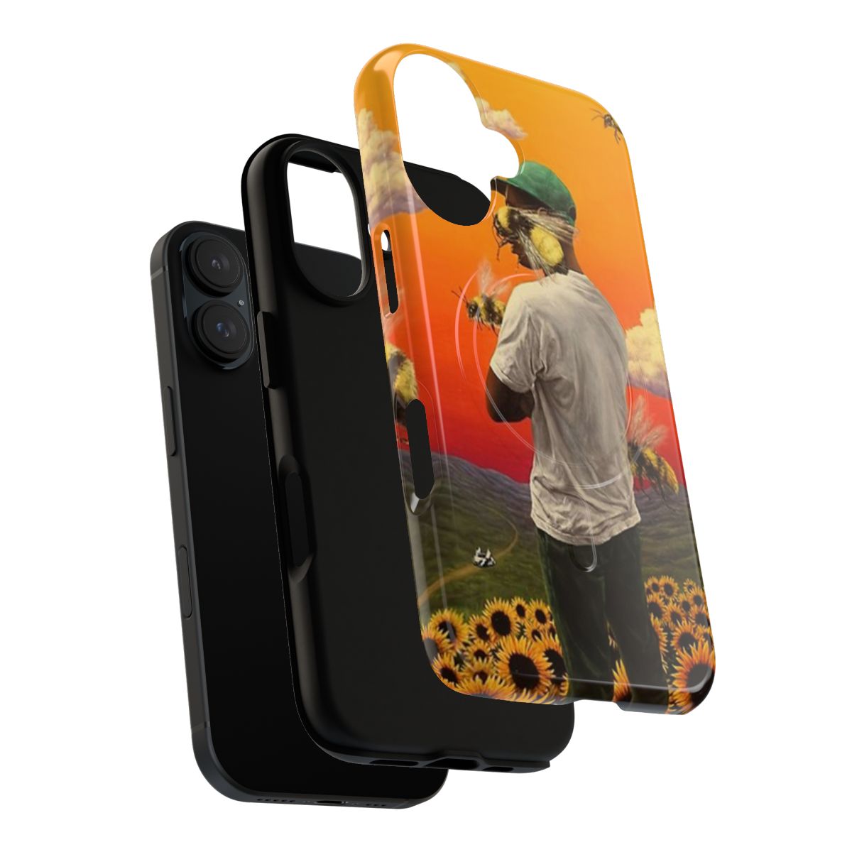 Tyler the Creator inspired magnetic phone case with floral design - Layers