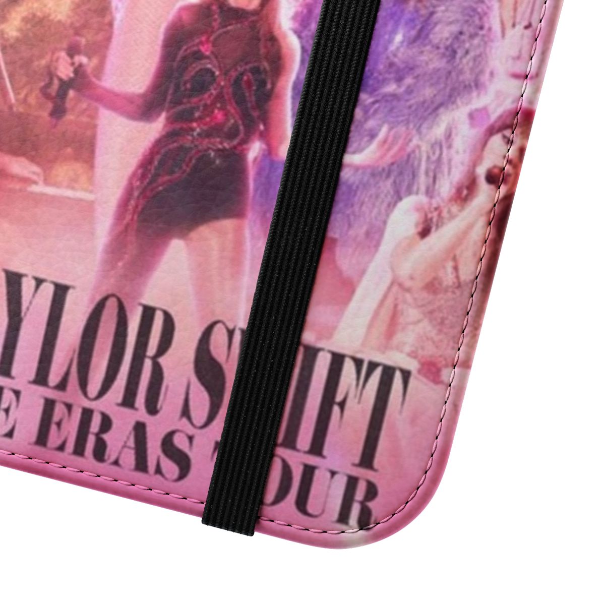 Flip cover phone case with Taylor Swift inspired design - Close Up