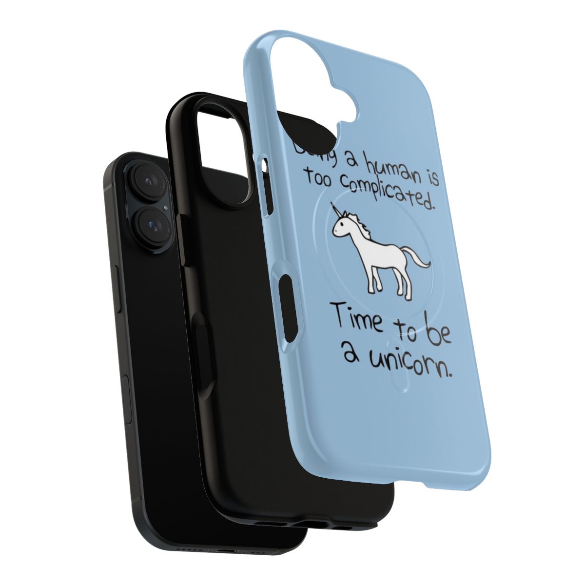 Vibrant unicorn-themed phone case with a message to always be yourself - Layers