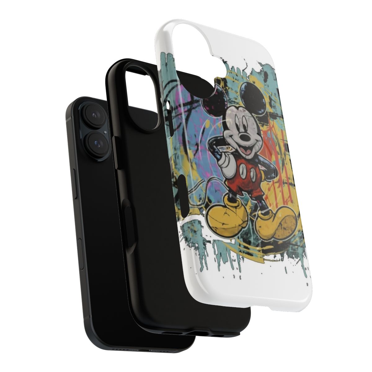 Vibrant Mickey Mouse inspired graffiti art phone case - Layers