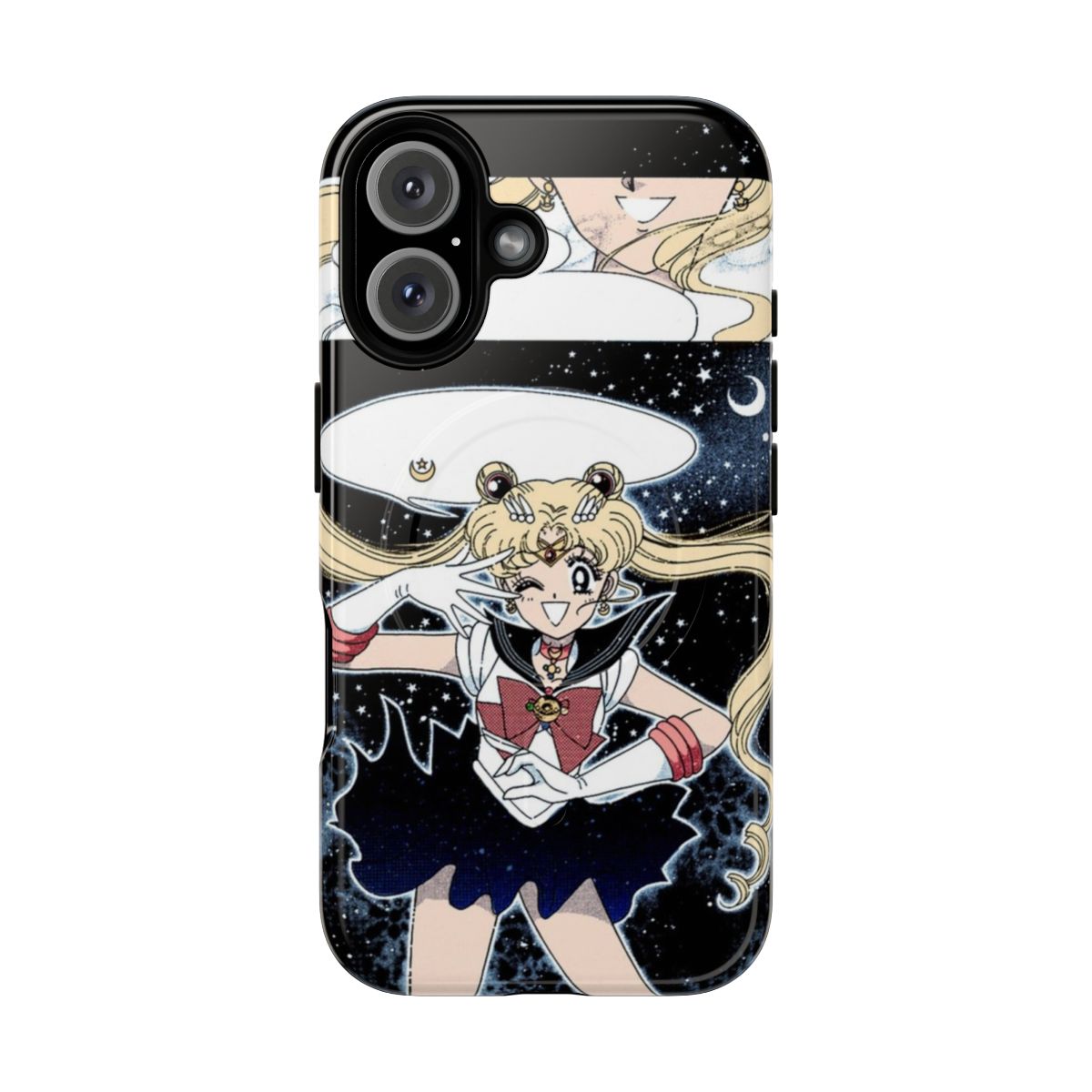 Retro Anime-Inspired Magnetic Tough Phone Case featuring a Sailor Moon manga panel design