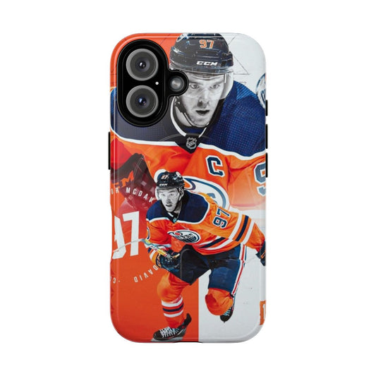 Premium Magnetic Tough Phone Case featuring Connor McDavid's portrait