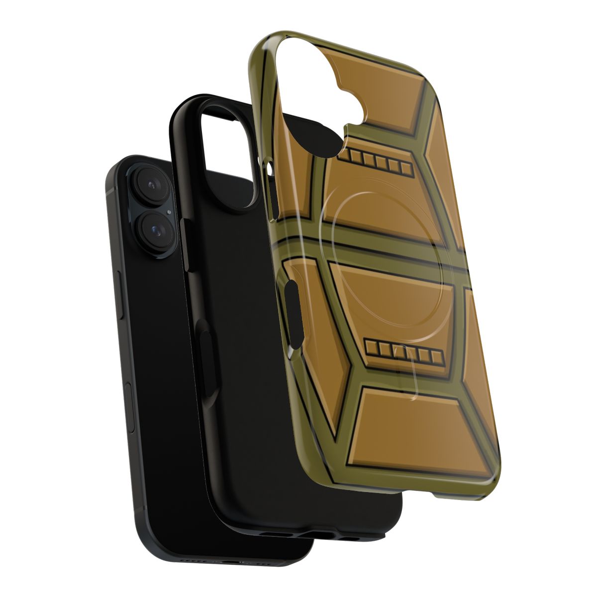 Turtle shell-inspired magnetic tough phone case - Layers