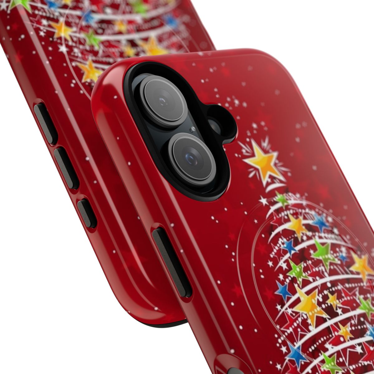 Christmas tree design magnetic tough phone case - Detail