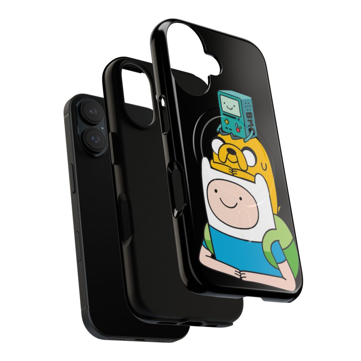 Finn and Jake Magnetic Tough Phone Case with BMO from the Cartoon Adventure Time - Layers