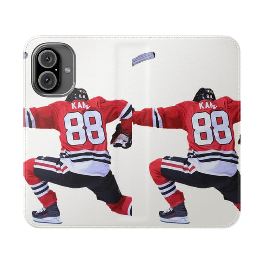 A sleek and durable phone case featuring a Patrick Kane-inspired design for hockey fans.