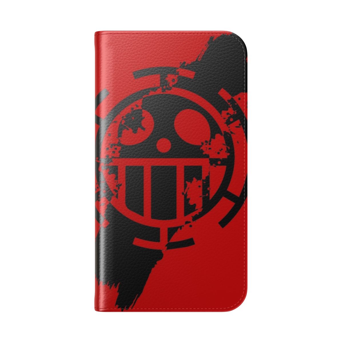 One Piece themed flip phone case with cartoon design - Folded Back