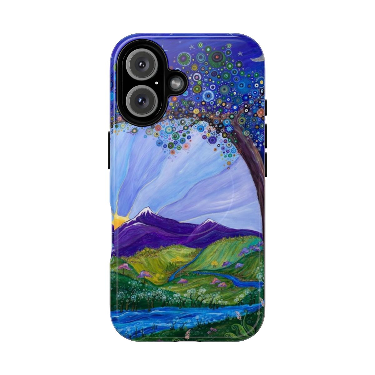 Colorful and inspiring dreaming tree phone case design