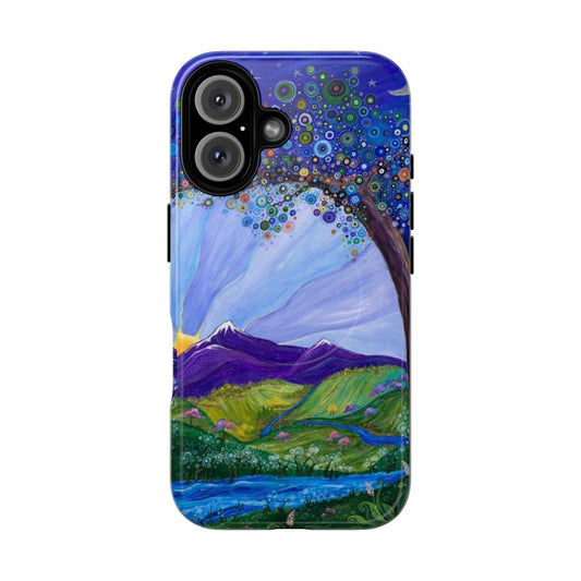 Colorful and inspiring dreaming tree phone case design