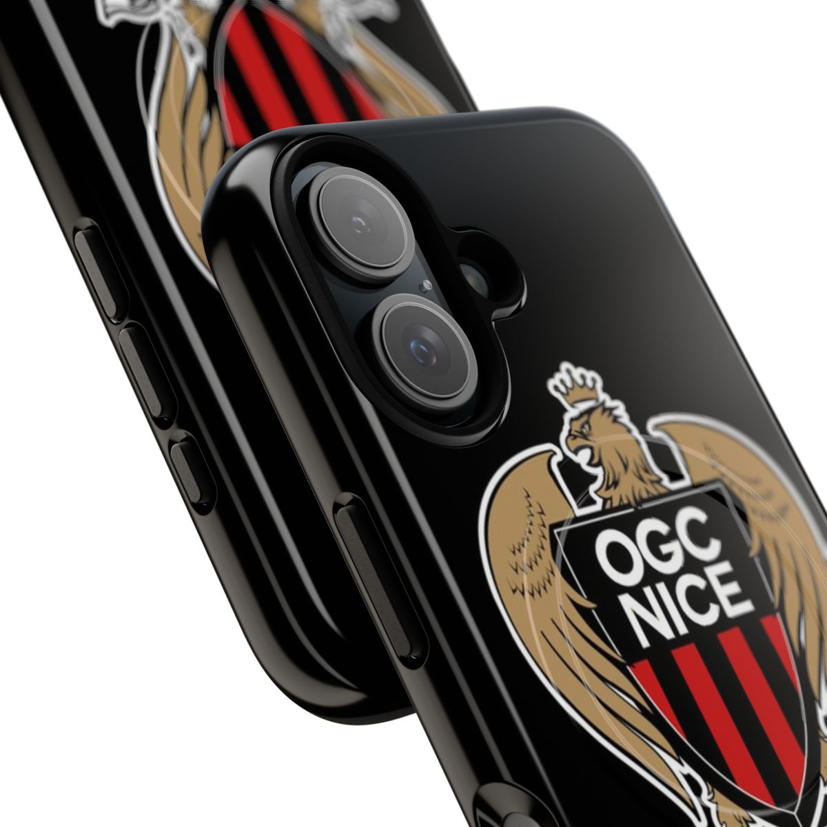 OGC Nice soccer-themed phone case with magnetic closure - Detail