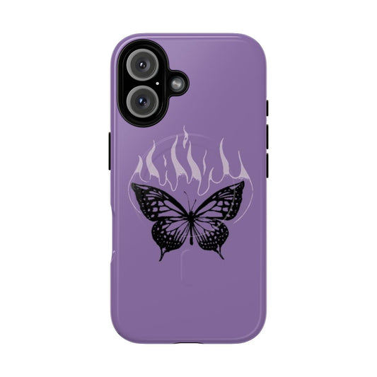 Vibrant butterfly design phone case inspired by Olivia Rodrigo's SOUR album