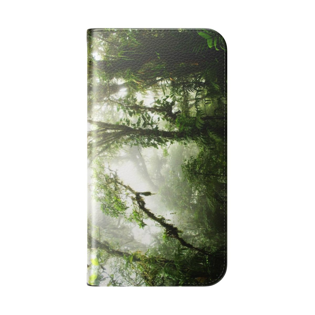 Vibrant forest and cloud-covered landscape phone case - Folded Back