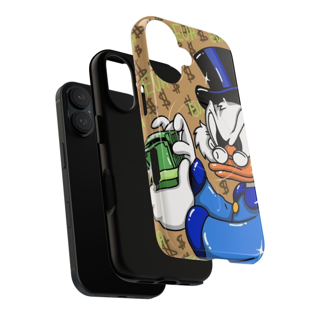 Vintage-inspired phone case featuring Scrooge McDuck and money - Layers