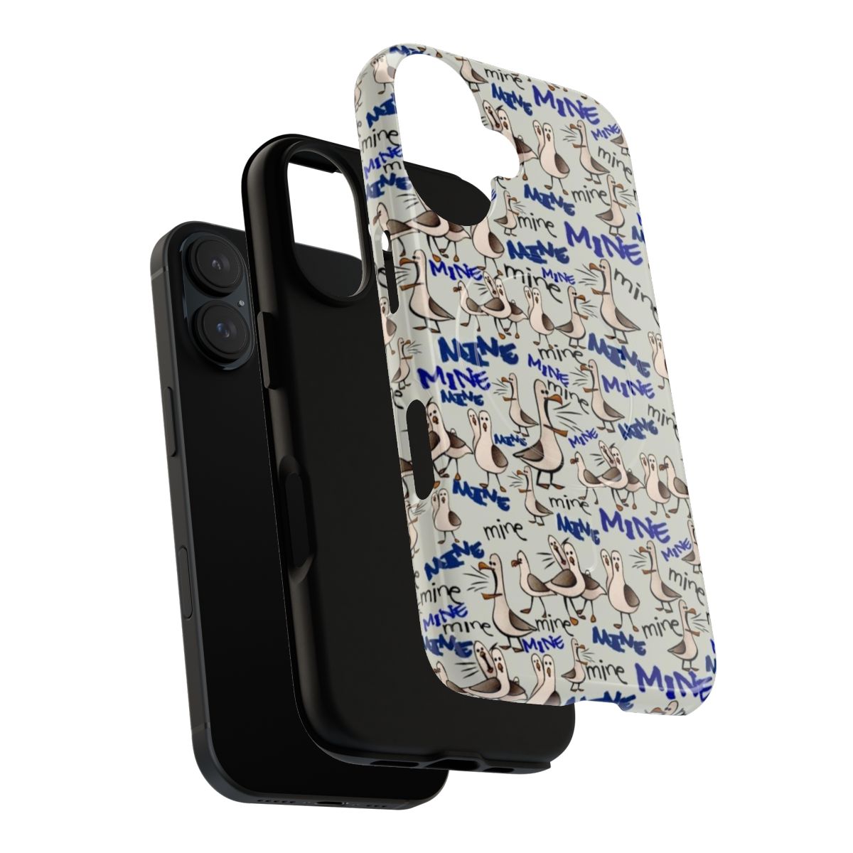 Magnetic tough phone case with a finding nemo-inspired seagull design - Layers