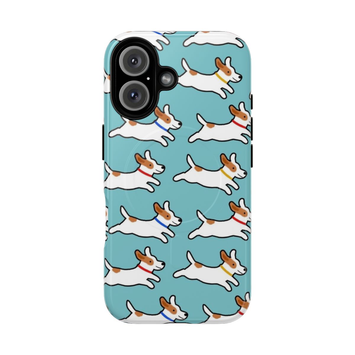 Illustration of a playful Jack Russell Terrier dog on a phone case