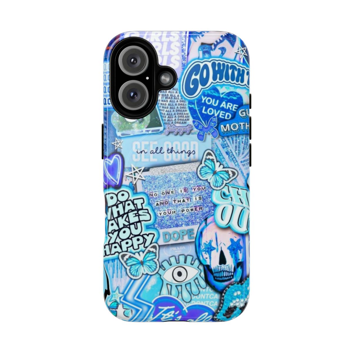 Magnetic phone case in a cool blue "chiller blues" color