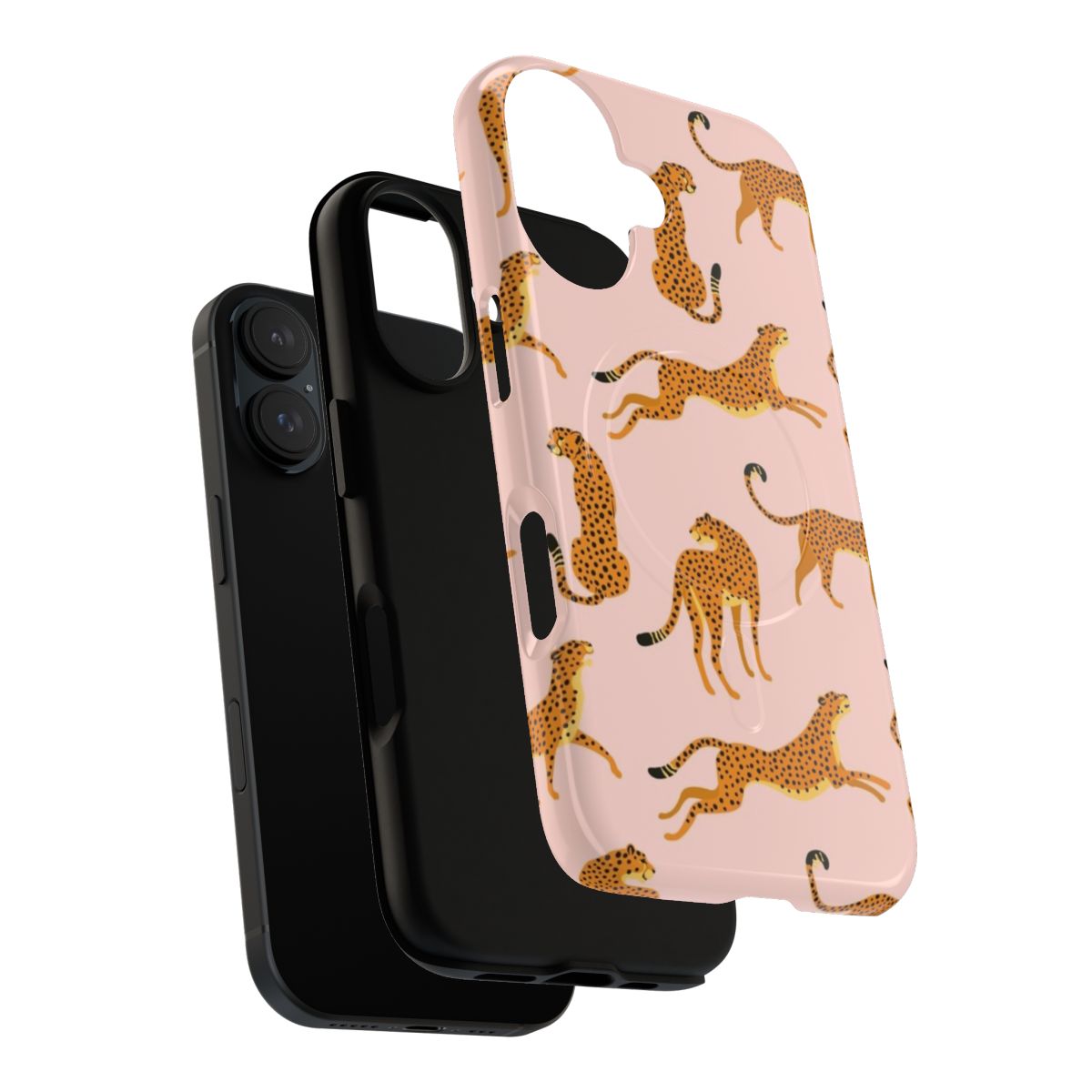 Colorful and durable magnetic phone case with a vibrant leopard or cheetah print design - Layers