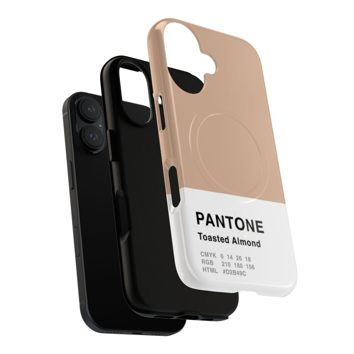 Stylish brown and almond colored phone case with simple Pantone design - Layers