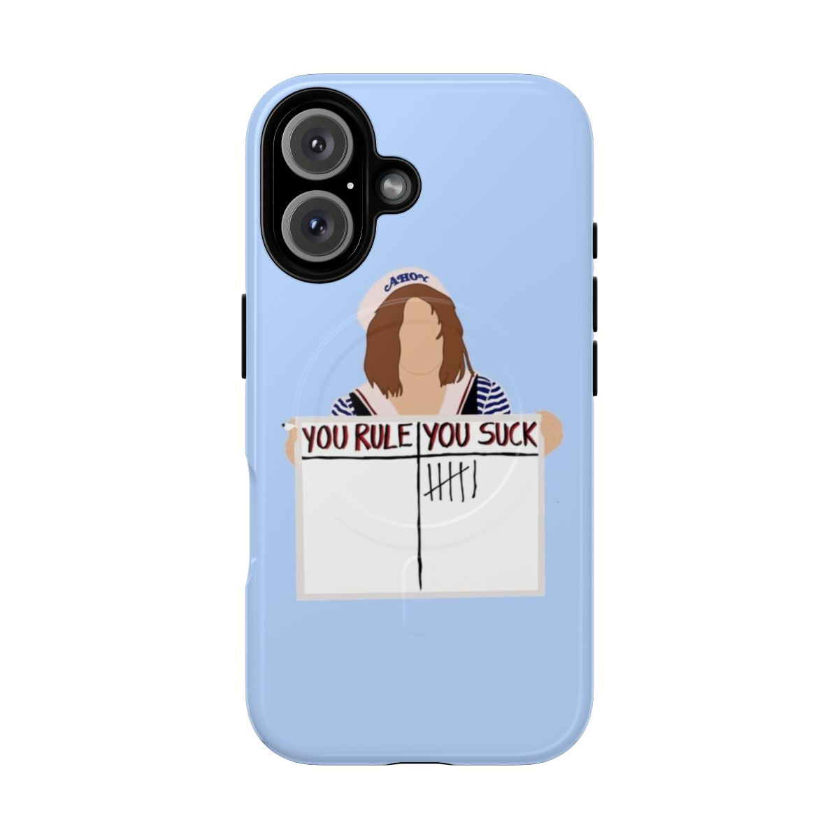 Magnetic tough phone case design featuring Steve Harrington from the popular TV series Stranger Things