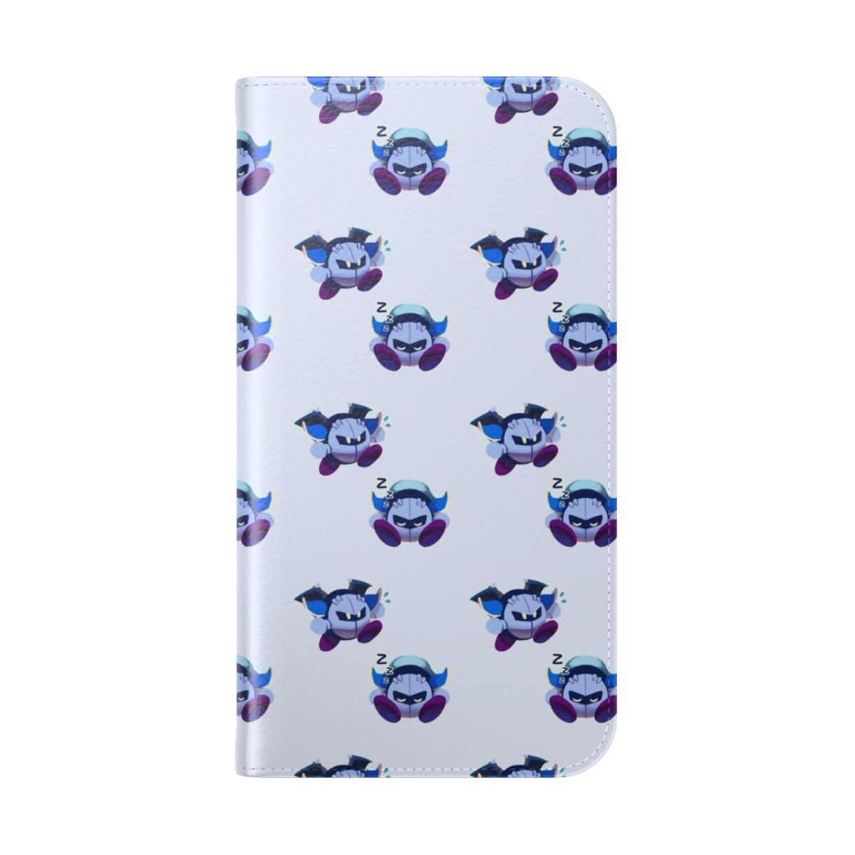 Meta Knight inspired flip cover phone case for smartphones - Folded Back