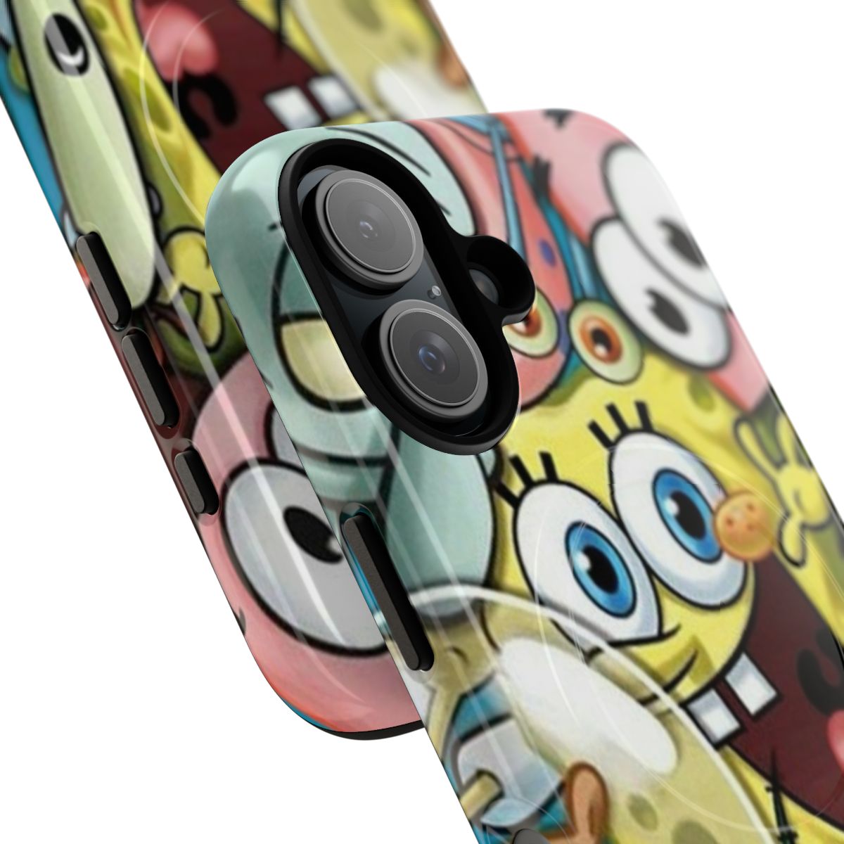 Spongebob Squarepants phone case featuring a tough, magnetic design - Detail